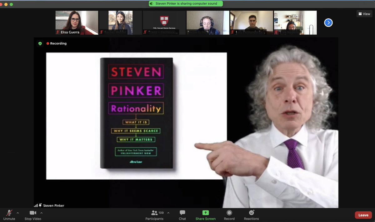 ElisaGuerraCruz's tweet photo. Exactly one year ago, I had just finished reading @sapinker's newest book. And today, I got to attend my first class with him and learn that there is a new book coming this year! I already love this #SpringSemester at @hgse @harvard #StevenPinker #HowTheMindWorks https://t.co/tVbhcBg3P2