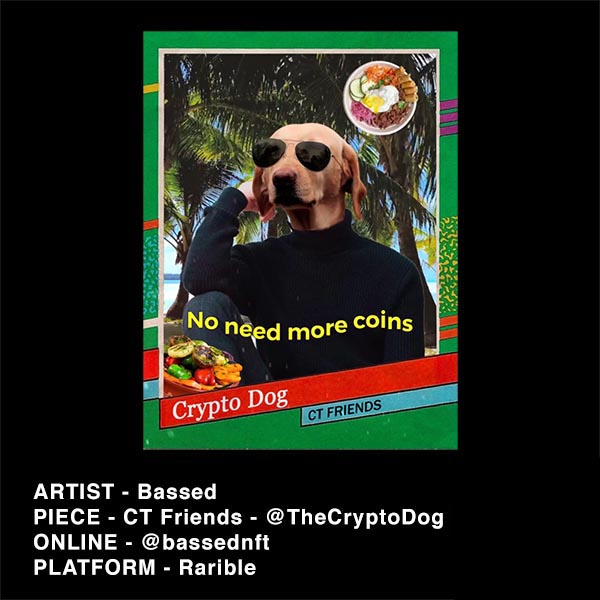LUVRworldwide's tweet photo. Featuring #audionft by @bassednft
🎧
AUCTION Time: 2:20-2:40pm PST
Title: CT Friends - @TheCryptoDog
@rariblecom 
😎
#AGAH https://t.co/ft1Kp0YfCI
Info: https://t.co/pB77QjLwsE

#crypto #blockchain #bitcoin #cryptodog #ctfriends #musicvideo #nft #ETH 
https://t.co/zH4A7kvuou https://t.co/khTXjrA0Tv