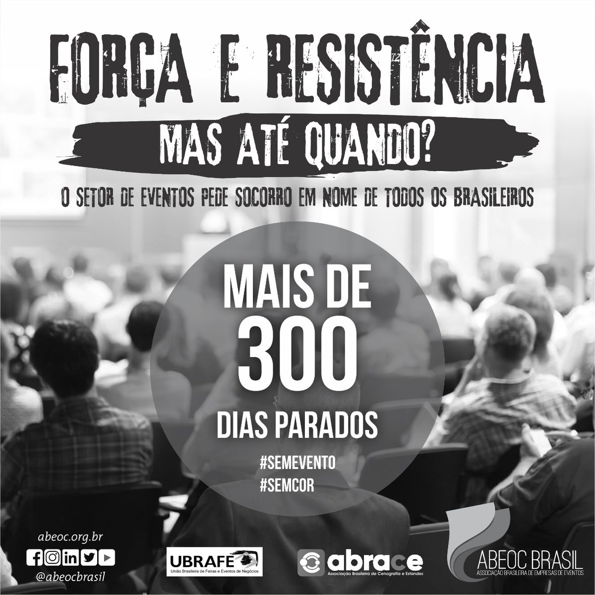 abeocbrasil's tweet photo. Mais de 300 dias de parados representam milhões de famílias desamparadas. Estamos no limite a espera de uma solução. . #estamosjuntos #vemvacina #forcaeresitencia #semevento #semcor #eventos #campanha #respiramosevento #ubrafe #abrace #abeocbrasil https://t.co/jptwl4lPOt
