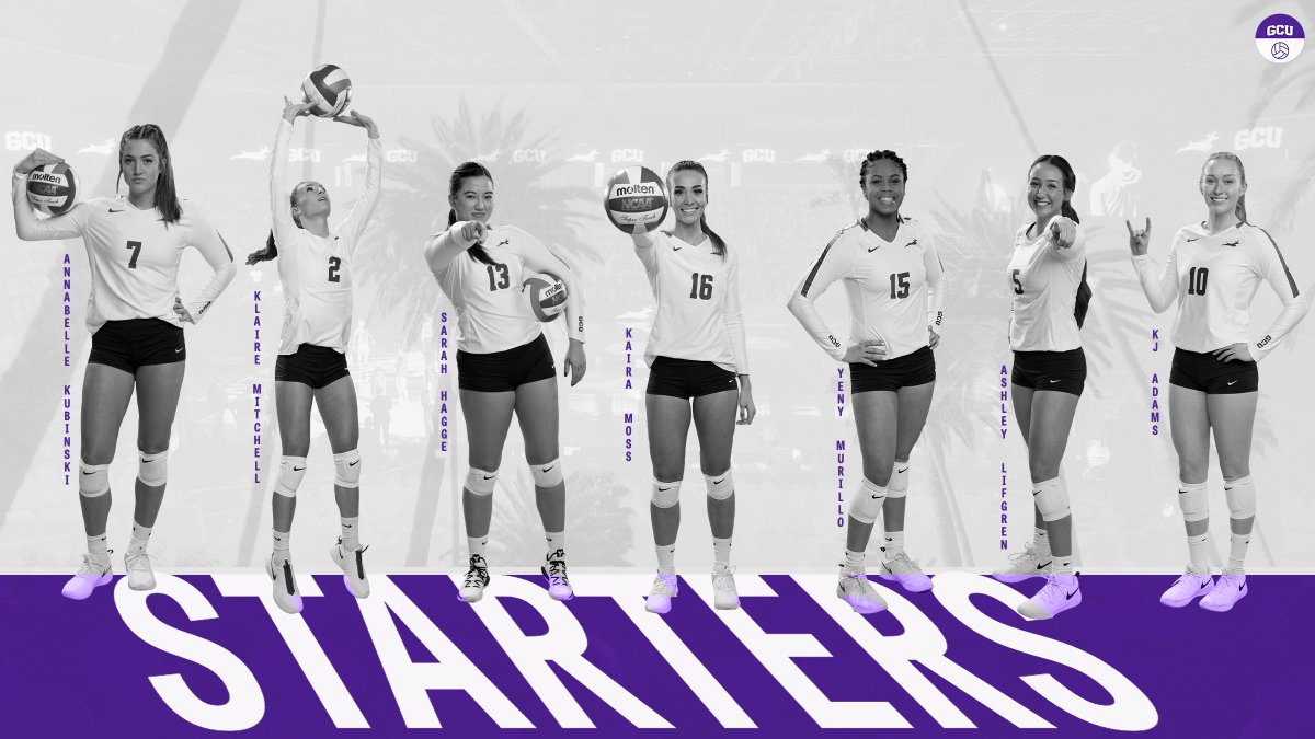 GCU_WVolleyball's tweet photo. 👀this afternoon's starters!  

#LopesUp https://t.co/ech3gALC9T