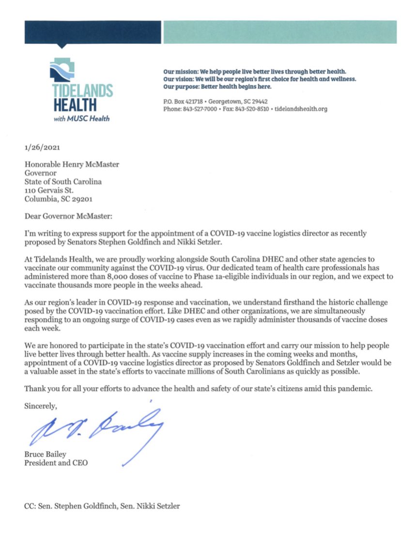 Thank you ⁦<a href="/tidelandshealth/">Tidelands Health</a>⁩