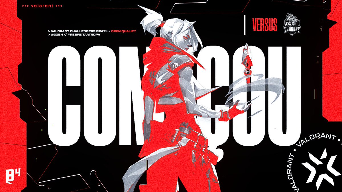 COMEÇOUUUU!🤩

Estamos jogando agora a Qualificatória Aberta para o VALORANT Challengers Brazil!

🆚<a href="/blackdragonsBR/">Black Dragons</a>
🔫<a href="/pancadafps/">loud_pancada</a> <a href="/v1nnyzera/">v1nNy</a> <a href="/dgzin7B/">STARS dgzinh99🎰🤚🏿🚄</a> <a href="/mazinfps/">Matheus Araújo</a> <a href="/DeividFuzari/">Fuzari</a>
📺Sem transmissão 
🐦Acompanhe conosco aqui no Twitter

#GoB4 #RespeitaATropa #VCB
