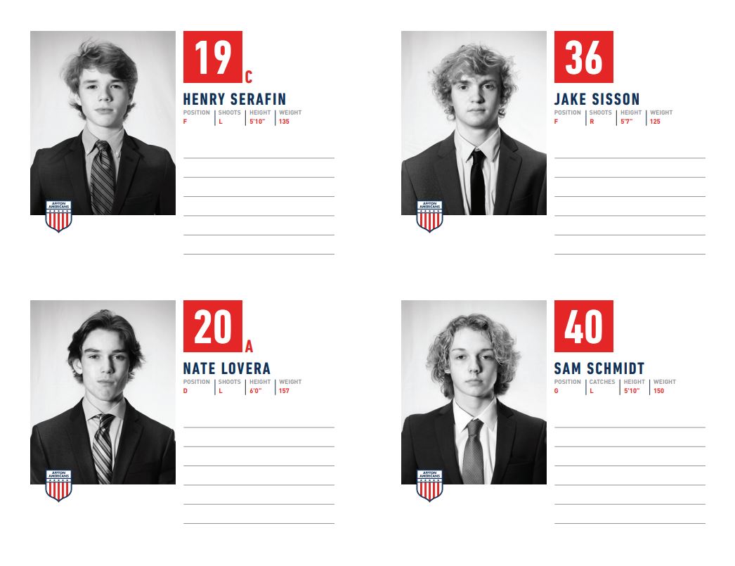 U16AfftonCS's tweet photo. Only a few weeks away from the @NAPHL Championship weekend in Dallas, TX. Be sure to check out our Scouting Guide! Updates being made to include players GPA. Team high GPA a 4.47! https://t.co/Ikhnaq3Uev