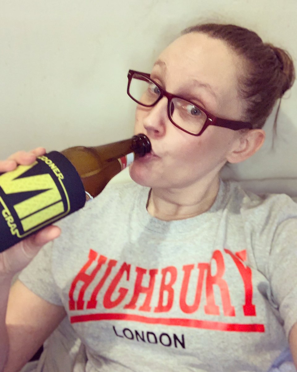 JessGooner's tweet photo. Halftime selfie. Shirt by @sheworeshop. Koozie by @goonergras (courtesy of @feeheelee aka @feestees), if it weren’t for this pandemic, I’d have been in NOLA for the Ocho Edition of Gooner Gras last weekend. Sigh. Anyway, #COYG!!! https://t.co/H7AaggRuRS