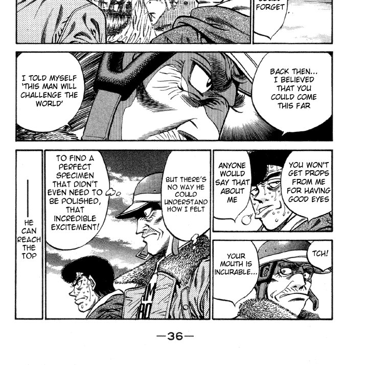 However, the key difference is where the coaches curiosity comes from. Kamogawa wants to see how much Takamura can do as a boxer, while Miguel Zale wanted to see how much Hawk can do in a boxing ring. It might seem like semantics, but the difference is clear in how they fight.