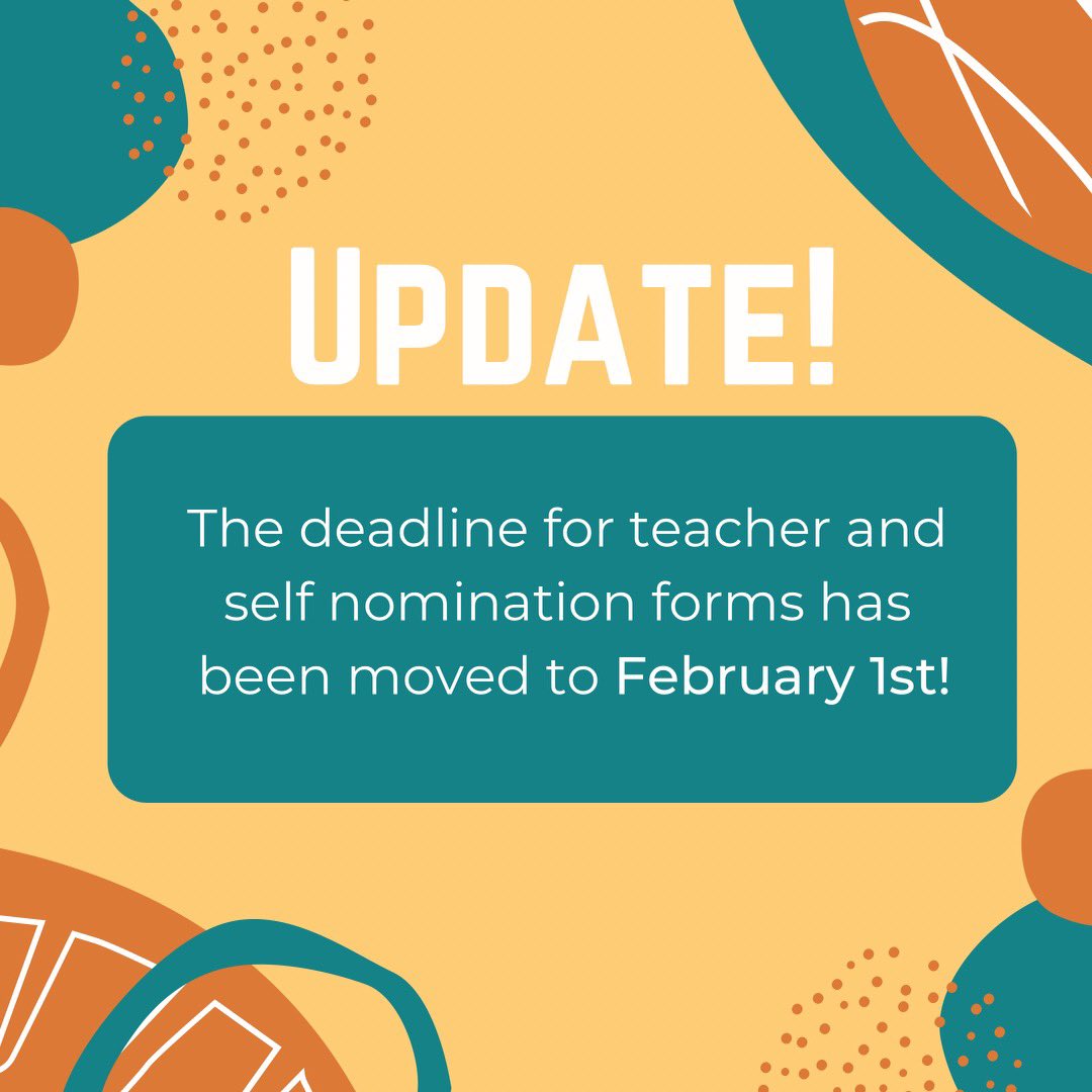 You can STILL apply to attend the conference. Nomination forms are now due on FEBRUARY 1st. Link to apply: docs.google.com/forms/d/e/1FAI…