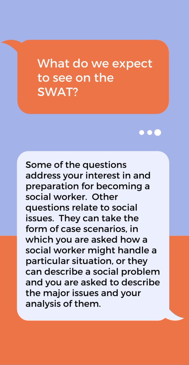 MacSWSC's tweet photo. Thank you to everyone who participated in our Social Work Admissions Test Q&amp;A, below are some frequently asked questions. If you have any additional questions do not hesitate to reach out to SWSC or Tammy Maikawa https://t.co/I2XF8CvSr1