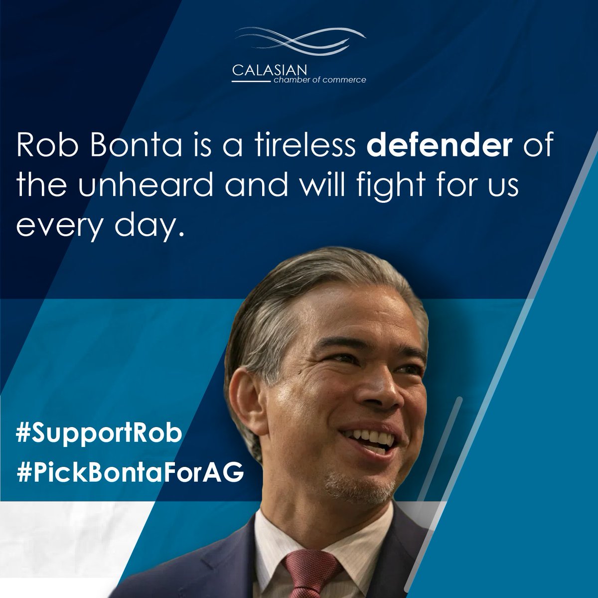 calasiancc's tweet photo. A voice for the underrepresented and marginalized, @RobBontaCA has proven his resiliency to fight for the injustices of the working people.

You can #SupportRob at https://t.co/ZmQKHD5qBU &amp; choose Asm. Rob Bonta as your next Attorney General by sharing #PickBontaforAG! https://t.co/Cpfa4UAAJb