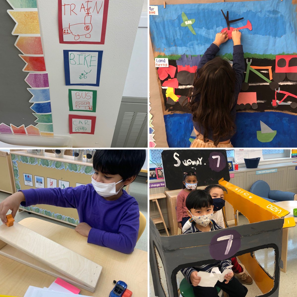 MrsMcNeal_prek's tweet photo. Week โ๐ฝ of #transportationunit ! So much learning going on- writing, experimenting, art, sorting modes of transportation, and pretend play! @30Q398 @nycdistrict30 https://t.co/CiPm7GmVN5