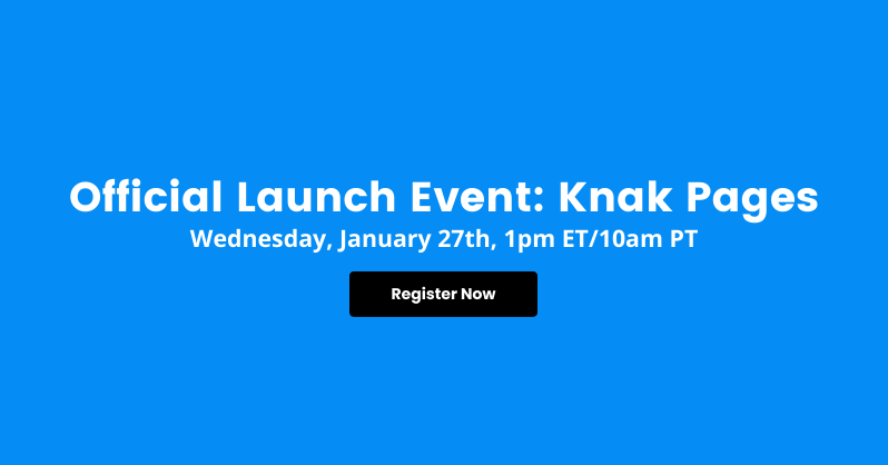 Join <a href="/marketing_101/">Pierce Ujjainwalla</a> &amp; @brendanfarnard tomorrow as they reveal #KnakPages - the world's 1st enterprise landing page platform! 

With special guests: Cory Riley from <a href="/Citrix/">Citrix</a> and Phil Meyer from <a href="/Scentsy/">Scentsy</a>.

Register Now! ⬇
bit.ly/3ihz7W1