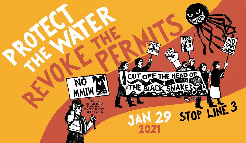 HonorTheEarth's tweet photo. If you're in Minnesota, come out this Friday at 3:30 to march from the riverfront at Kellogg Park to the Army Corps of Engineers to say #StopLine3. Bundle up, mask up and join us—it's only four blocks! 

https://t.co/cdfQIWiuSA https://t.co/tdAK2Hg38r