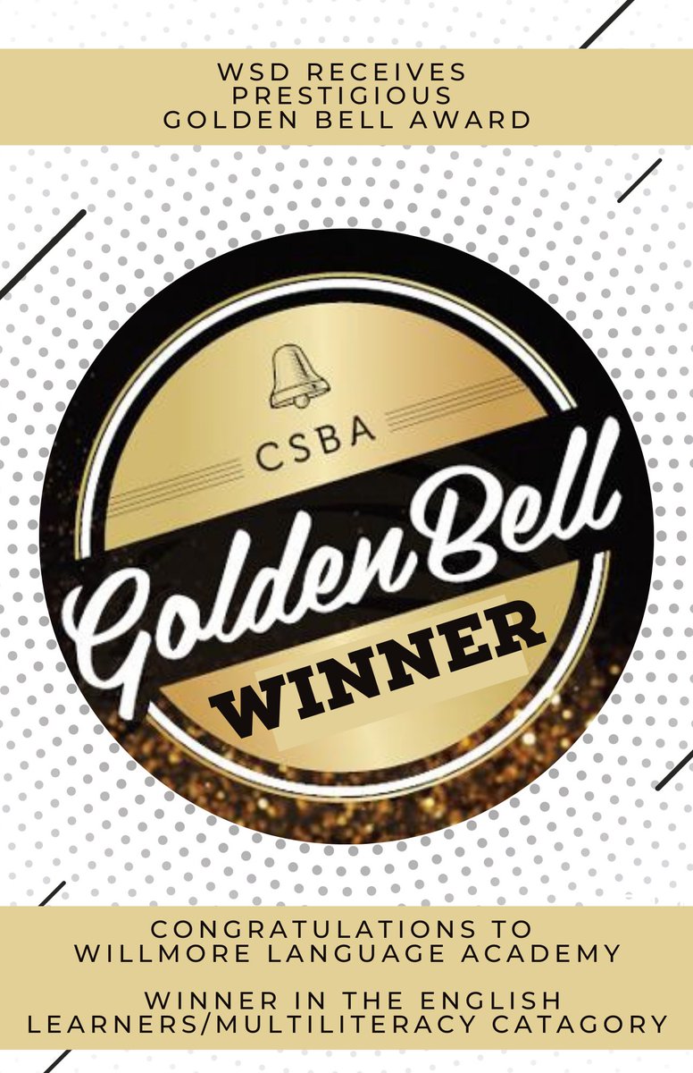 westminstersd's tweet photo. Another reason why you should choose WSD for your child's education: Congratulations to Willmore Language Academy for receiving the prestigious 2020 Golden Bell Award. And, thank you #OCDE for your shout out here:  https://t.co/tHDPIrqwR3 https://t.co/UG4HQpIgHN