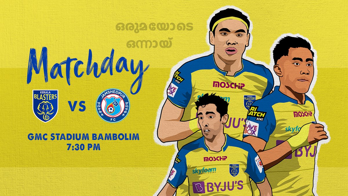 KeralaBlasters's tweet photo. ഒരുമയോടെ ഒന്നായ് 🟡 💪 

#KBFCJFC #YennumYellow https://t.co/hGbLbwLsrX