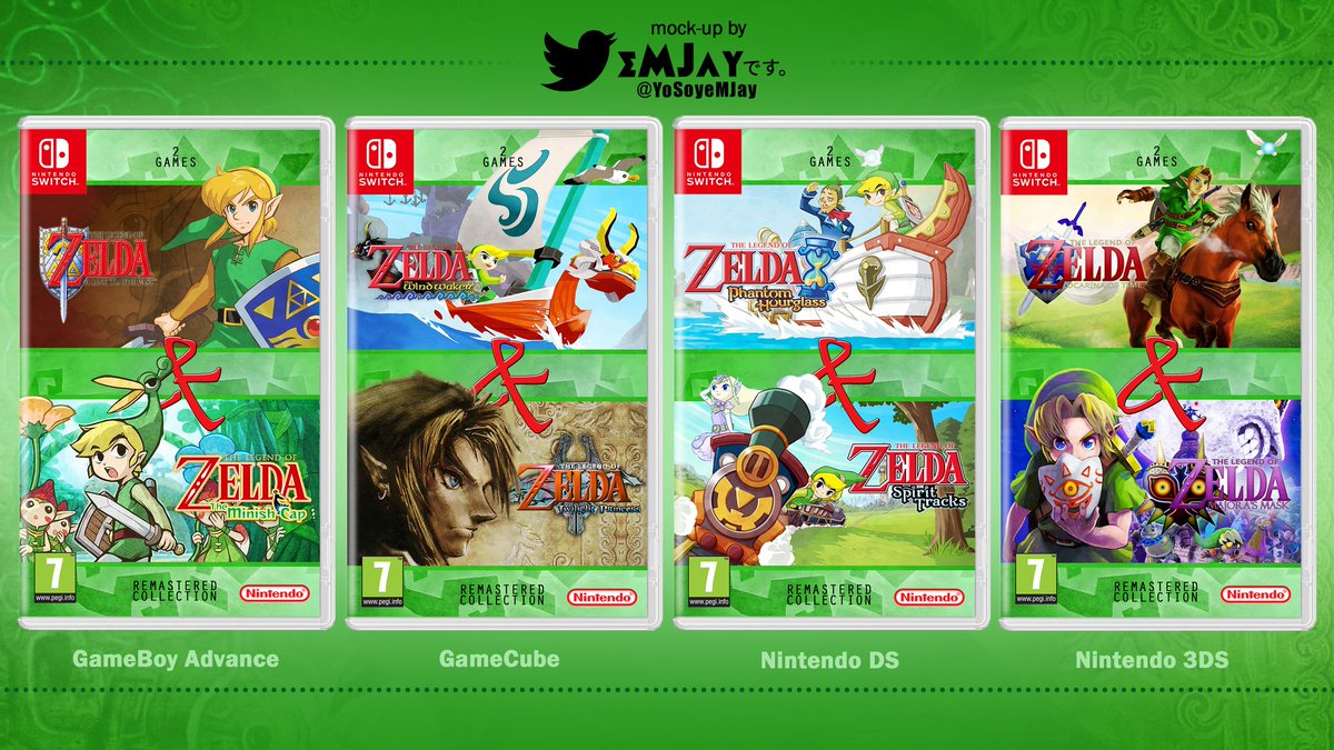 YoSoyeMJay's tweet photo. I want. YOU want. HE wants. SHE wants. WE want. YOU want and I hope THEY want as well.
#TheLegendOfZelda Collection #SwitchBoxArt #MockUp #NintendoSwitch https://t.co/VCpXTPqbfW