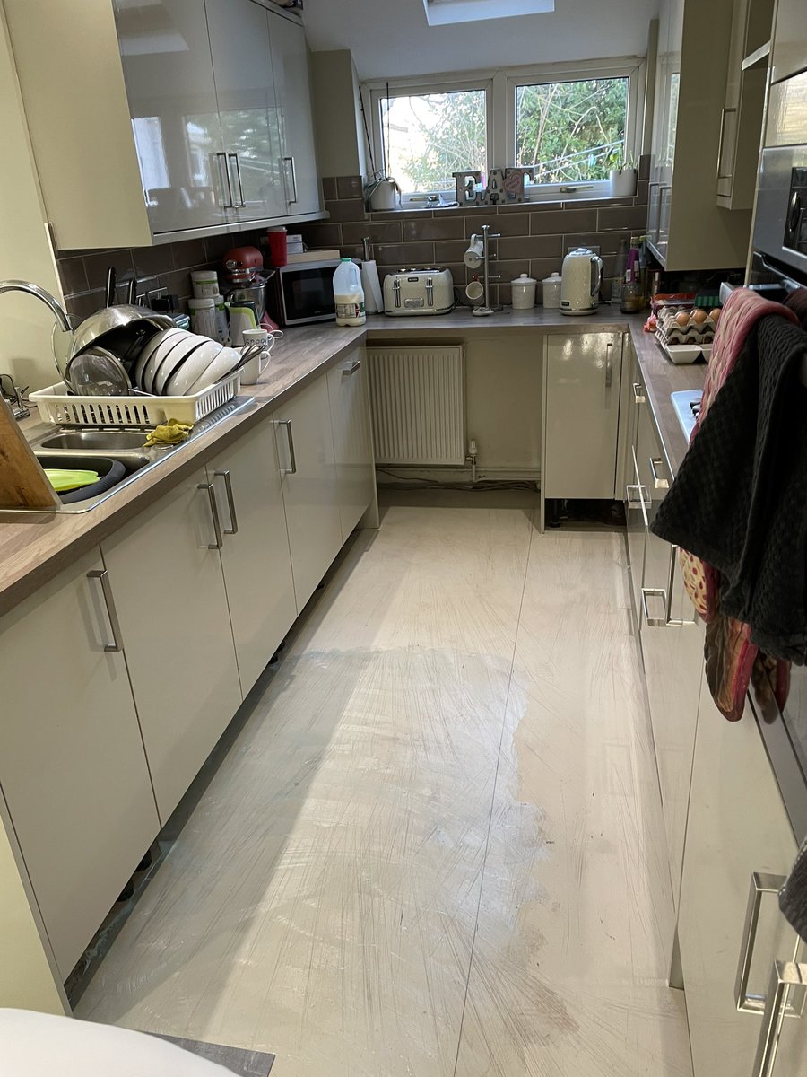 stangroundfloor's tweet photo. Small LVT job in Eye village - Peterborough last week. It will be a Moduleo transform tile in Silver / dark grey tile with a light silver feature strip. Full uplift and latex ... #moduleo #instarmac #lvt #flooring https://t.co/myTlP0f08F