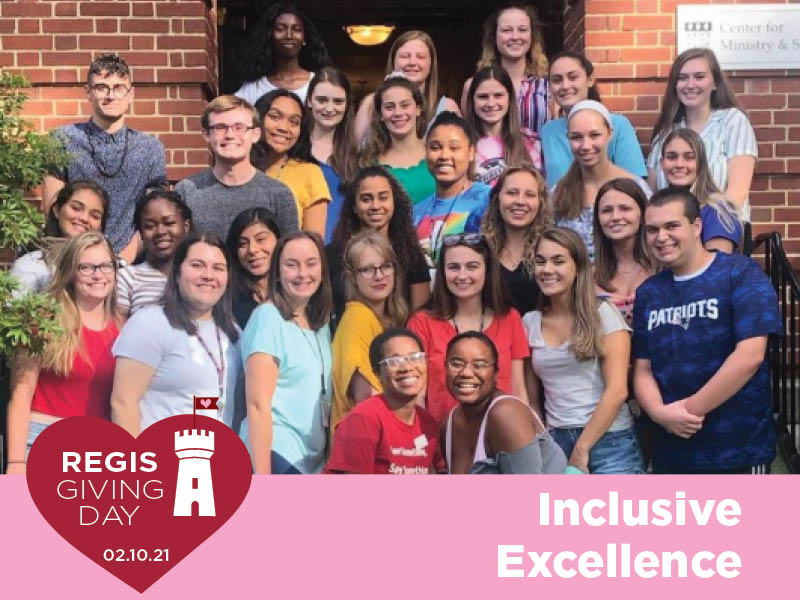 TODAY is the day! Consider donating to inclusive excellence is you are able to do so.  Make a gift today  and show your support for our students now and for years to come. Visit alumni.regiscollege.edu/givingday.  #RegisGivingDay