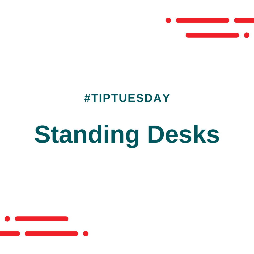 fsdesign_oc's tweet photo. It’s #TipTuesday! If you have a standing desk or are thinking about getting them in your office, here are a few tips on optimizing your energy and productivity. https://t.co/T12OvPmw70