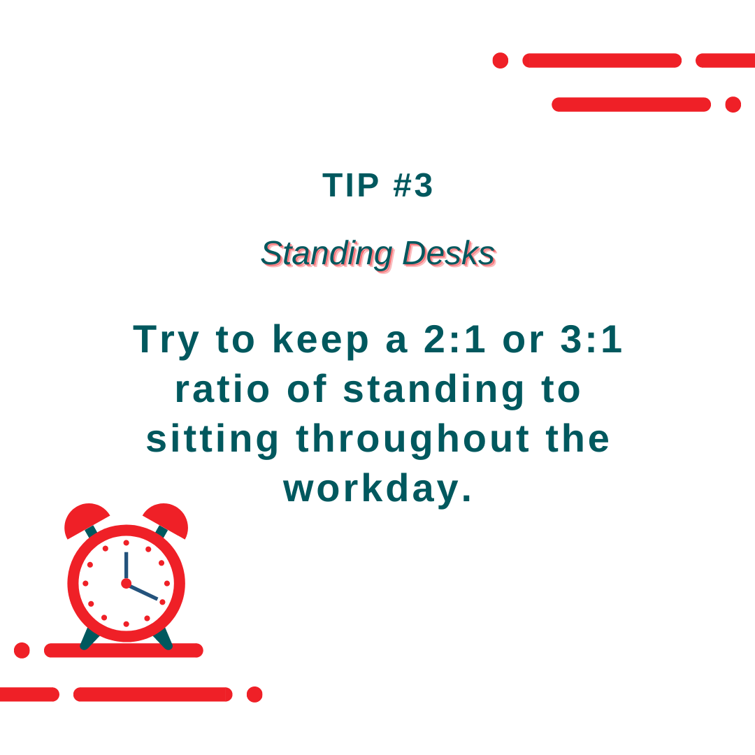 fsdesign_oc's tweet photo. It’s #TipTuesday! If you have a standing desk or are thinking about getting them in your office, here are a few tips on optimizing your energy and productivity. https://t.co/T12OvPmw70