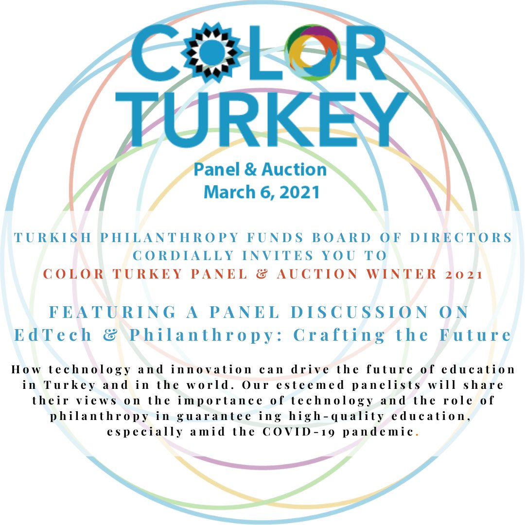 tphilanthropy's tweet photo. You're Invited! To TPF's Color Turkey Winter 2021 Panel & Auction! For more information on the panel & to register for the event: https://t.co/CiN7xHvbd3
#ColorTurkey #TPF #Philanthropy #EdTech #EdTeachandPhilanthropy #education #thefutureofeducation https://t.co/HJhdETW9Ge