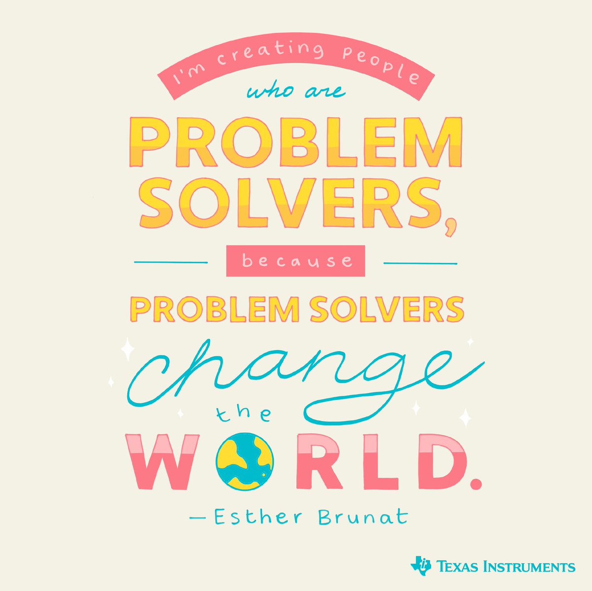 TICalculators's tweet photo. Plot twist: math struggle isn’t a bad thing. Each new struggle empowers students to take on more challenging problems.

As @estherbrunat would say, “Don’t be a robot. Robots don’t change the world.” 🌎 https://t.co/TmyjMPl28h