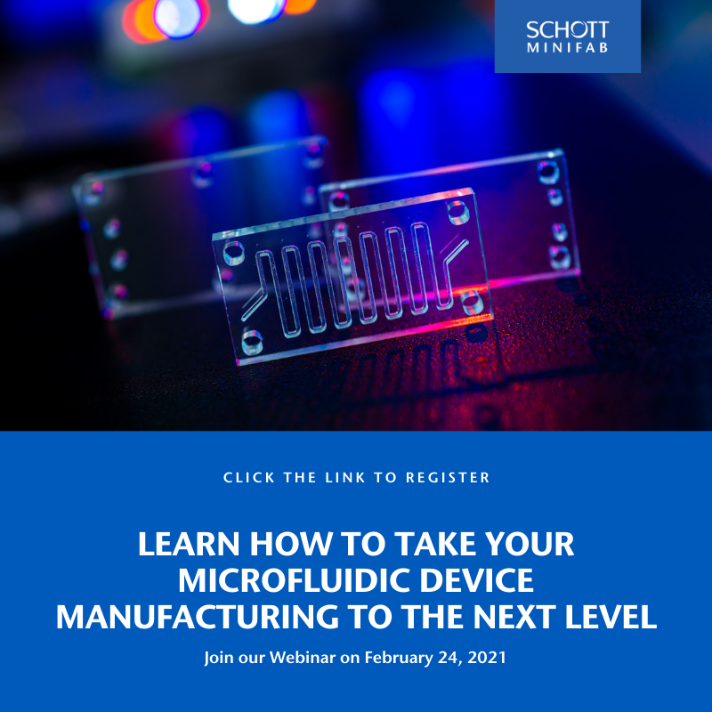 Minifab_'s tweet photo. Learn from our experience rapidly developing and manufacturing a diagnostic test to meet the needs of a global pandemic! Free webinar Feb 24 12:00 p.m. EST Register here: https://t.co/8Pir9p6TMp
#microfluidics #labonachip #medicaldevice #diagnostic #scaleup #injectionmolding https://t.co/2RKoyxH4mf