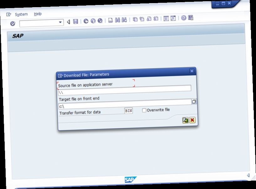 download files from sap application server / Twitter
