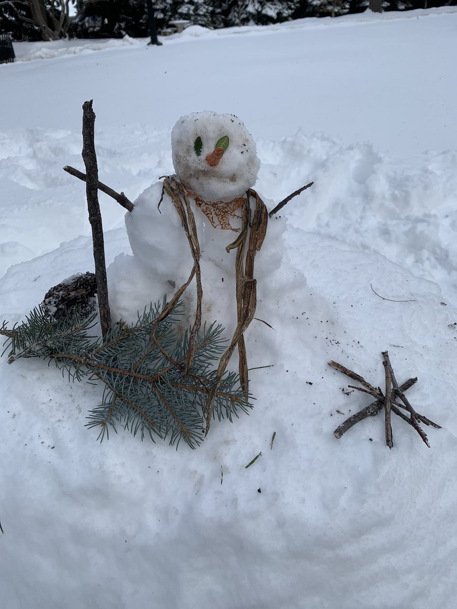 creighton_SCSJ's tweet photo. Our entry in the @CreightonRec Snowperson competition:
Ignatius of Snowoyla. He’s a little cold so he’s trying to set the world ablaze. https://t.co/G9hl7zt0Fz
