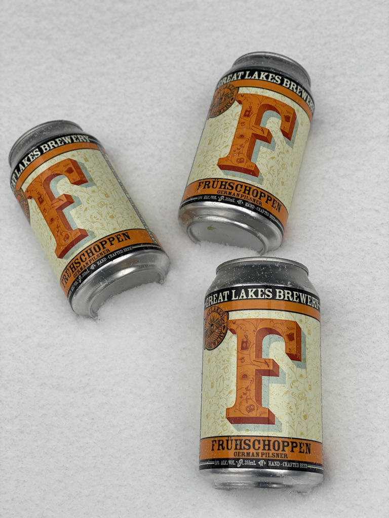 Yes, it's snowing. We call these shovelling buddies. 

Want more Pilsner's and Helles' in 355ml? So do we. More on the way.