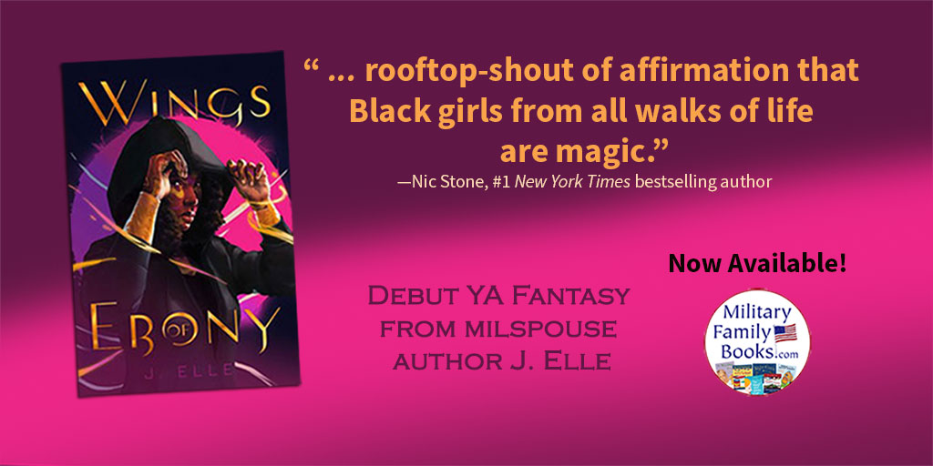 "Wings of Ebony is a rooftop-shout of affirmation that Black girls from all walks of life are magic." -Nic Stone about the debut #YAFantasy #WingsofEbony by @AuthorJ_Elle. militaryfamilybooks.com/products/wings…