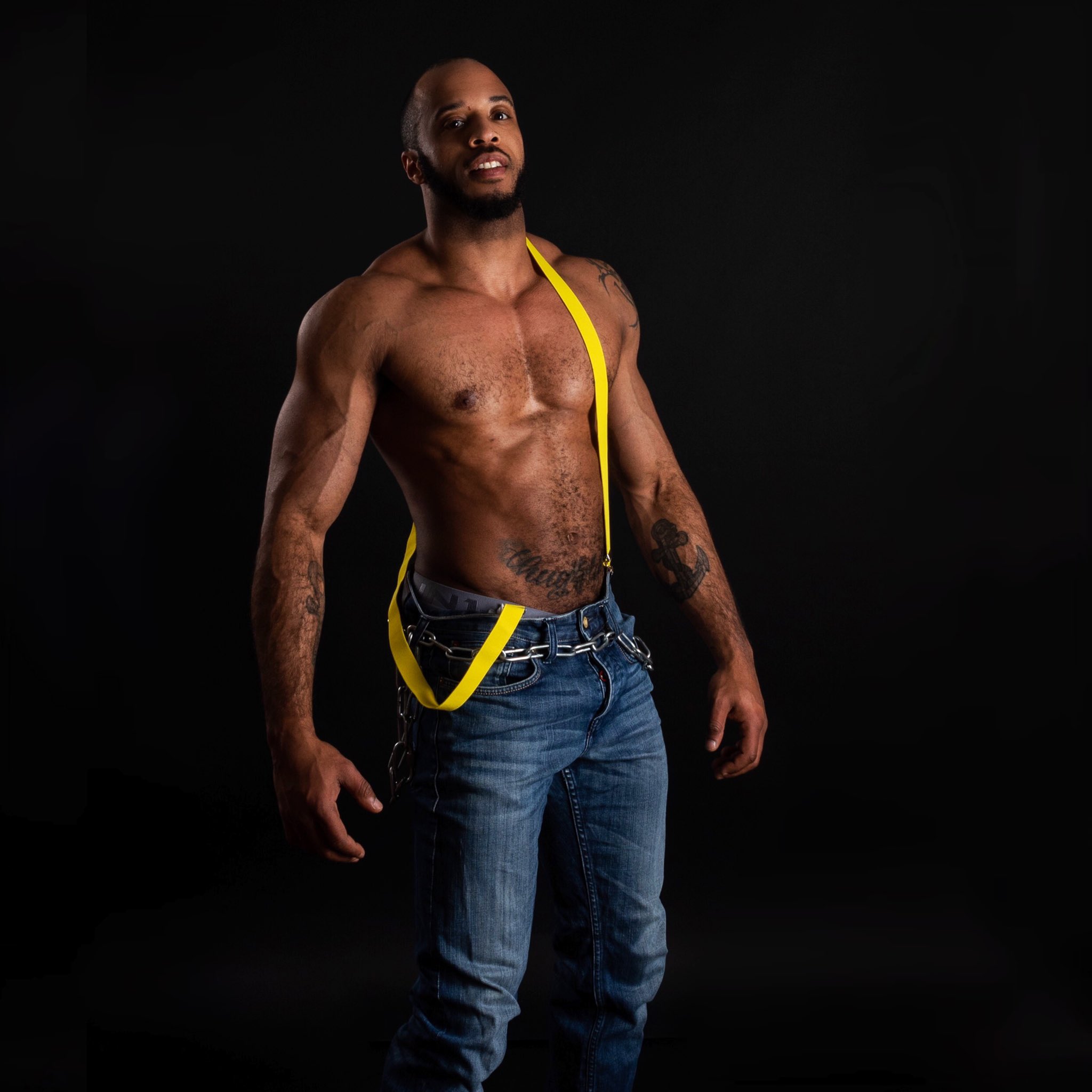 The I wanna hold you down and dominate you look.

I should get some new ink. Give me a more bad boy look