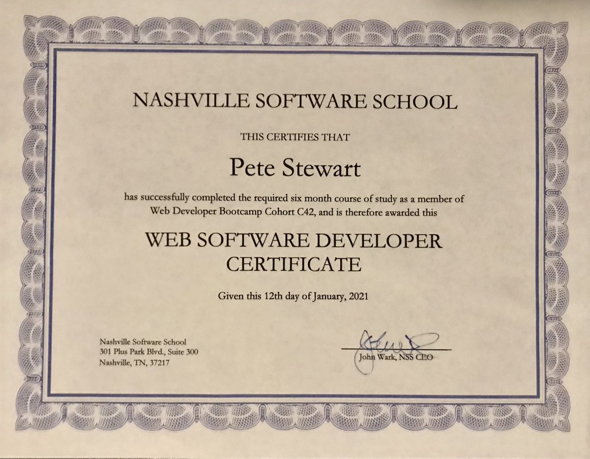 petestewart's tweet photo. There's been a lot of things delivered to my house in the last year, but this definitely tops them all. #graduate #softwaredeveloper https://t.co/cMSXxigy5I