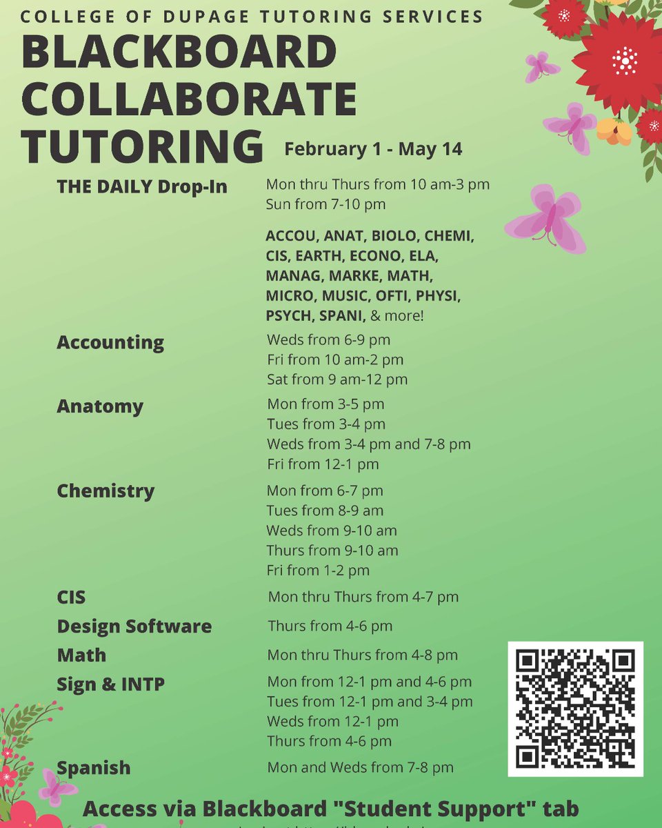 TASC_COD's tweet photo. Live online Tutoring assistance via Blackboard Collaborate begins next week. Tutoring is available 7 days a week for a variety of courses. Visit our website for more information (link in bio).

#CODLearningCommons #TutoringTuesday #ChapsUnite https://t.co/v5kCBv1sRI