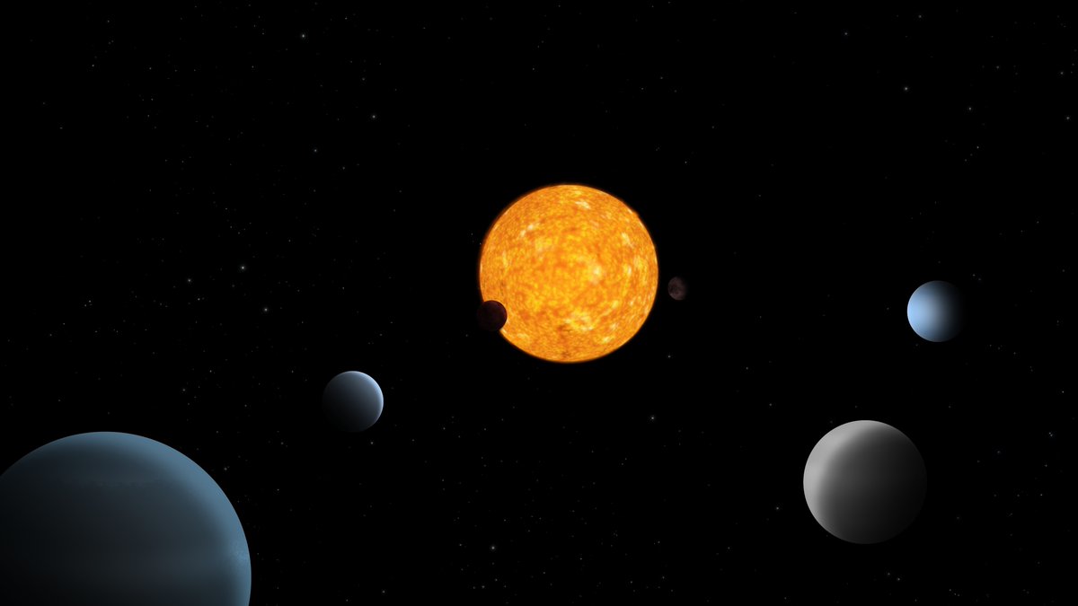 CHEOPS_IT's tweet photo. CHEOPS RIVELA UN SISTEMA PLANETARIO UNICO: TOI-178. Sei esopianeti, cinque dei quali in #risonanza #orbitale ma con valori di #densità tali da sfidare le attuali teorie sulla #formazione #planetaria.
Credit: ESA https://t.co/7pkBvbyruk