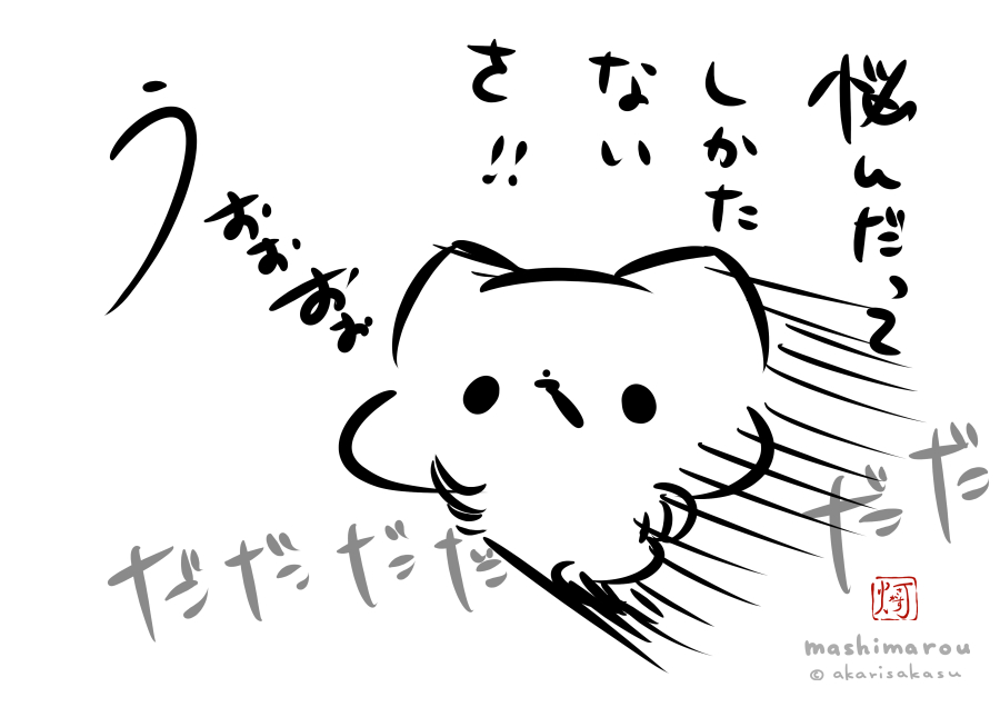 悩んでも答えが出ないことに悩んじゃってる人へ。
#ましまろう 