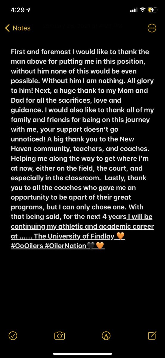 1kdrewright's tweet photo. 110% Commited!! #OilerNation 🧡 @theDariusDavis @coachk_mike @FindlayOilers @nhhsbulldogsfb https://t.co/AzBlswKdmf