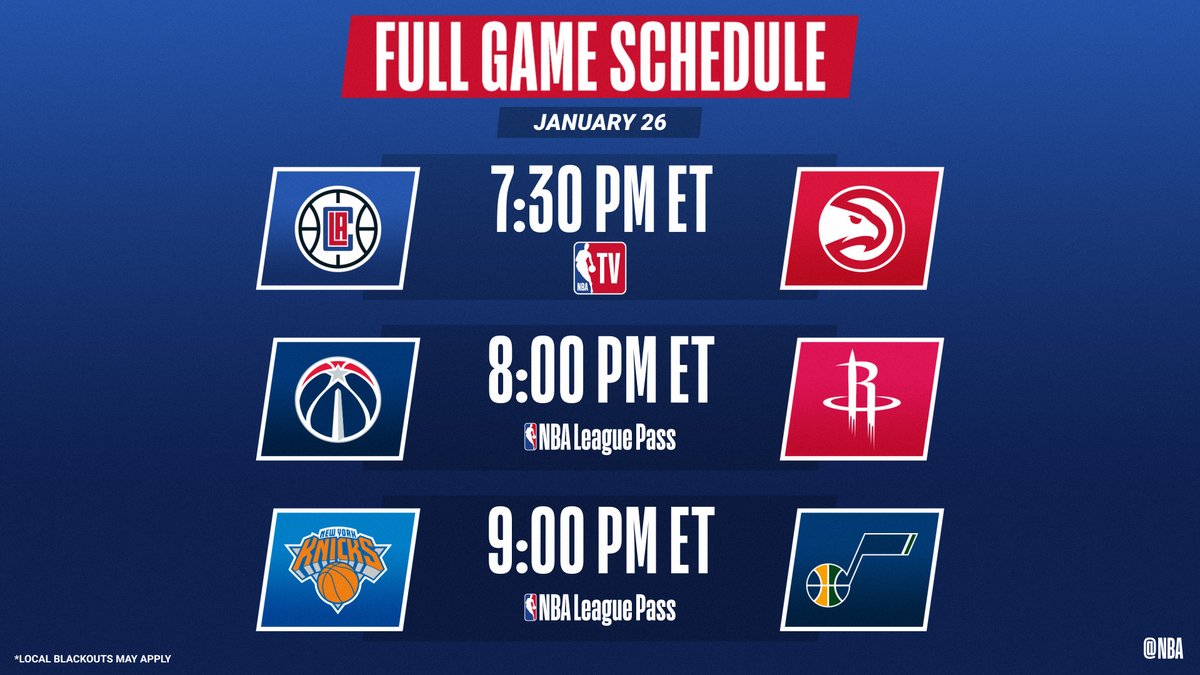 Nba On Twitter 3 Games Tonight With Clippers Vs Hawks At 7 30 Pm Et On Nba Tv Nbatv Nba League Pass Https T Co Laecx0gsyx Https T Co Fomjrkrchw