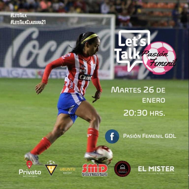 11letstalk's tweet photo. Es hoy, es hoy!

Hoy estaremos con nuestras amigas de @femenil_pasion en #PasiónFemenilLive hablando de nuestra temporada online, de la jornada 3 de @LigaBBVAFemenil y de nuestra pasión el futbol femenil!

#LetsTalk #LetsTalkClausura21 #LetsTalkPasiónFemenil #PasiónFemenil https://t.co/5te9Bj3FyH