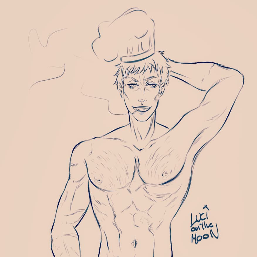 Luci_OnTheMoon's tweet photo. Ufff Mr. Chef, I'm so hungry.. 💦💦 (WIP)

#bardroy #baldroy #kuroshitsuji #blackbutler #sketch #WIP https://t.co/oKHkjBOcFC