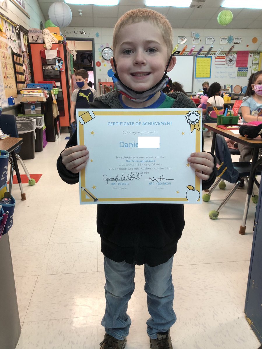 3munkeysmama's tweet photo. ⁦@RichmondHill_PS⁩ is proud to announce our Young Georgia Authors contest winners- Brooks (k) and Daniel (first grade). Way to go, boys! We’re so proud of you! ⁦@crbteach⁩ ⁦@senglishteach⁩ #RHPSistheBEST #primaryschoolauthors https://t.co/XG2b9gd131