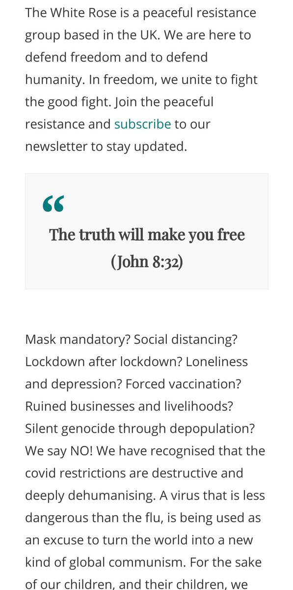 Another U.K. grouo "White Rose" with same ideology/conspiracies, masquerading as fighting tyrrany, have called for same on Jan 30thA fascist front group with ties to Irish Freedom Party & Nigel Farage? or else it's a massive coincidence calling for same thing on same date.3/