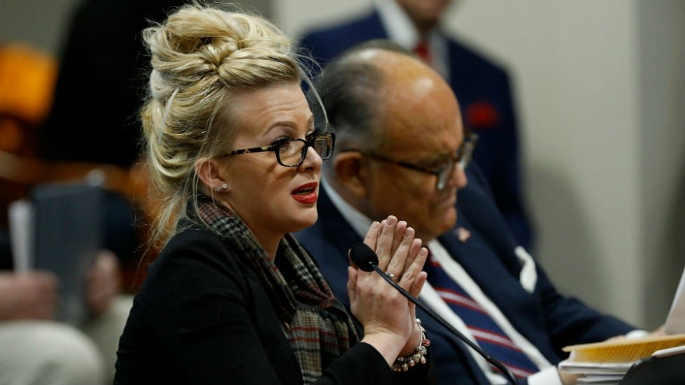 thehill's tweet photo. Giuliani election witness who testified at Michigan hearing says she's running for state house seat https://t.co/HJSApb323J https://t.co/hg6zq1V0O5