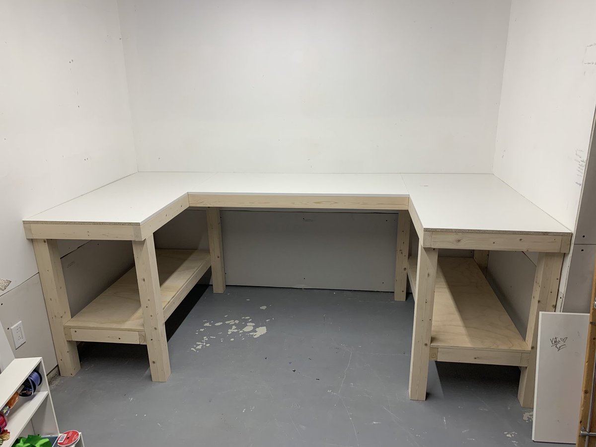 13Mike31's tweet image. Jen’s crafting work station complete, except for paint. #covidprojects