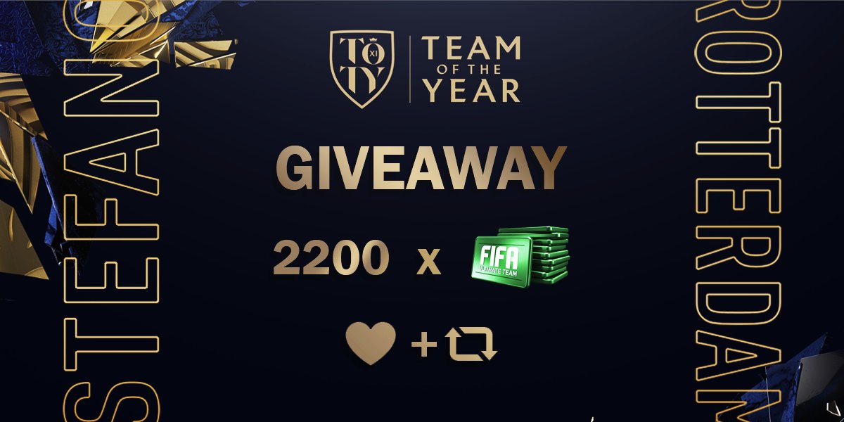StefanoX010's tweet photo. 2200 FIFA POINT GIVEAWAY FOR TOTY!

Like, retweet and follow me to enter! 🍀

Winner drawn on Friday 30 minutes before 6pm content👀 https://t.co/RZxVcymRTS