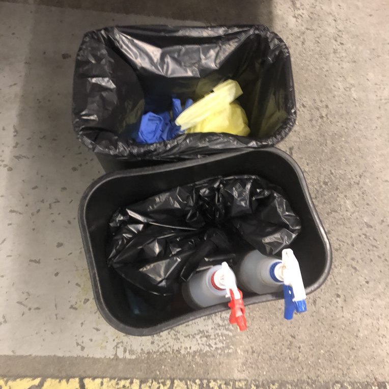 Besides seat-belts, crews have to make sure they stay protected. For day-to-day EMS calls this means "MEGG" or Mask, Eye Protection, Gown, & Gloves as well as new decontamination processes.For other circumstances they also have a turnout gear and ballistic platforms.