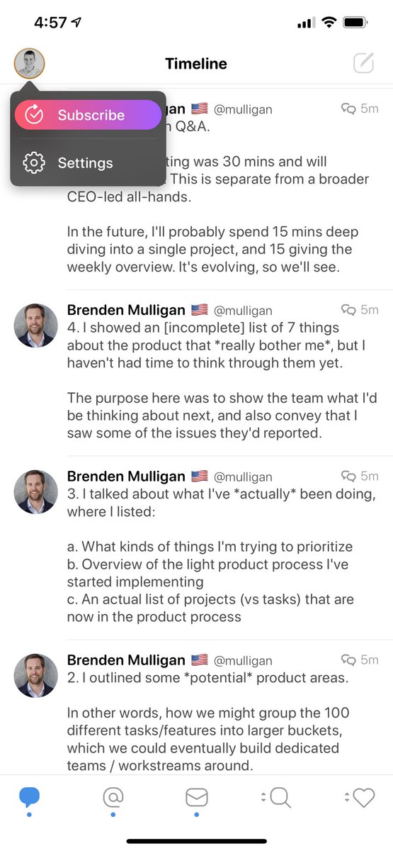 Awesome background gradient on the button, but why is the Subscribe icon a... “go back in time to check” (?) icon. Oh maybe that’s Restore Purchase. Weird.