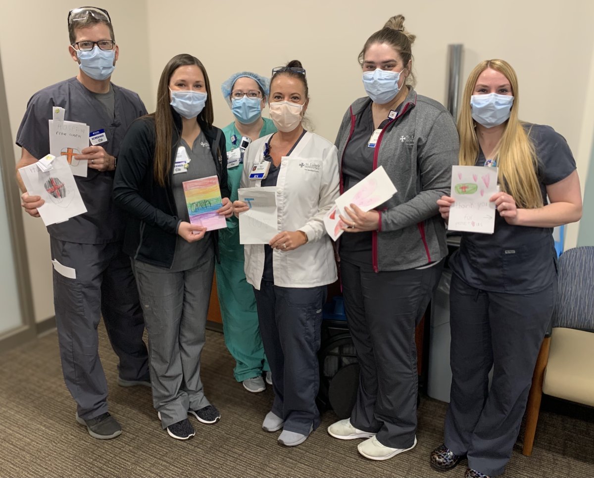 StLukesSTL's tweet photo. We're sending a huge THANK YOU to @Betz5thgraders and Mrs. Steuber's 2nd grade class at @rockwoodschools Ballwin Elem. for showering our staff with colorful, handmade cards of love and encouragement! They wanted to "Spread Joy in January." Their mission is accomplished. 💙 https://t.co/bJmevelTmY