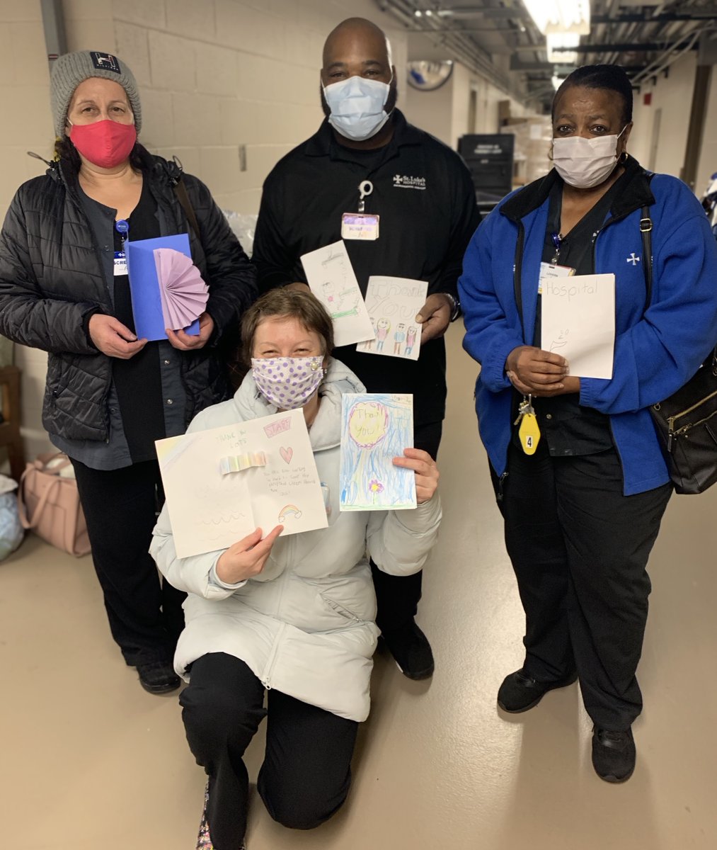 StLukesSTL's tweet photo. We're sending a huge THANK YOU to @Betz5thgraders and Mrs. Steuber's 2nd grade class at @rockwoodschools Ballwin Elem. for showering our staff with colorful, handmade cards of love and encouragement! They wanted to "Spread Joy in January." Their mission is accomplished. 💙 https://t.co/bJmevelTmY