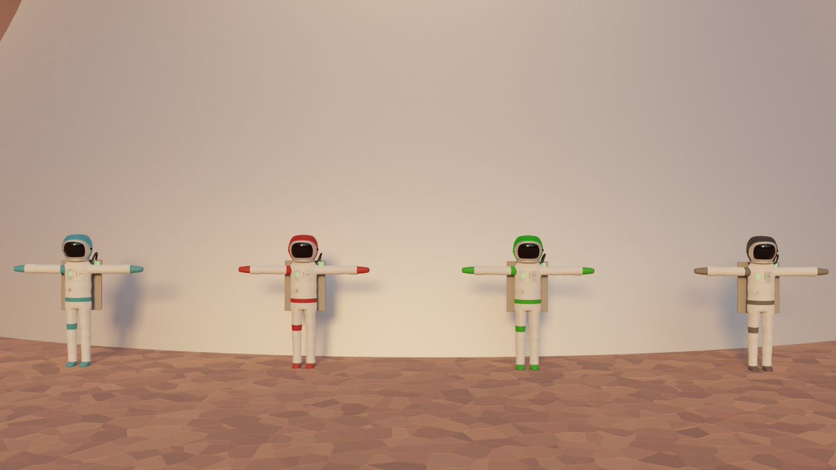 IcarusAnimate's tweet photo. The team is fully rigged and ready to make some discoveries. All done in #blender. https://t.co/wSg6vORb6F