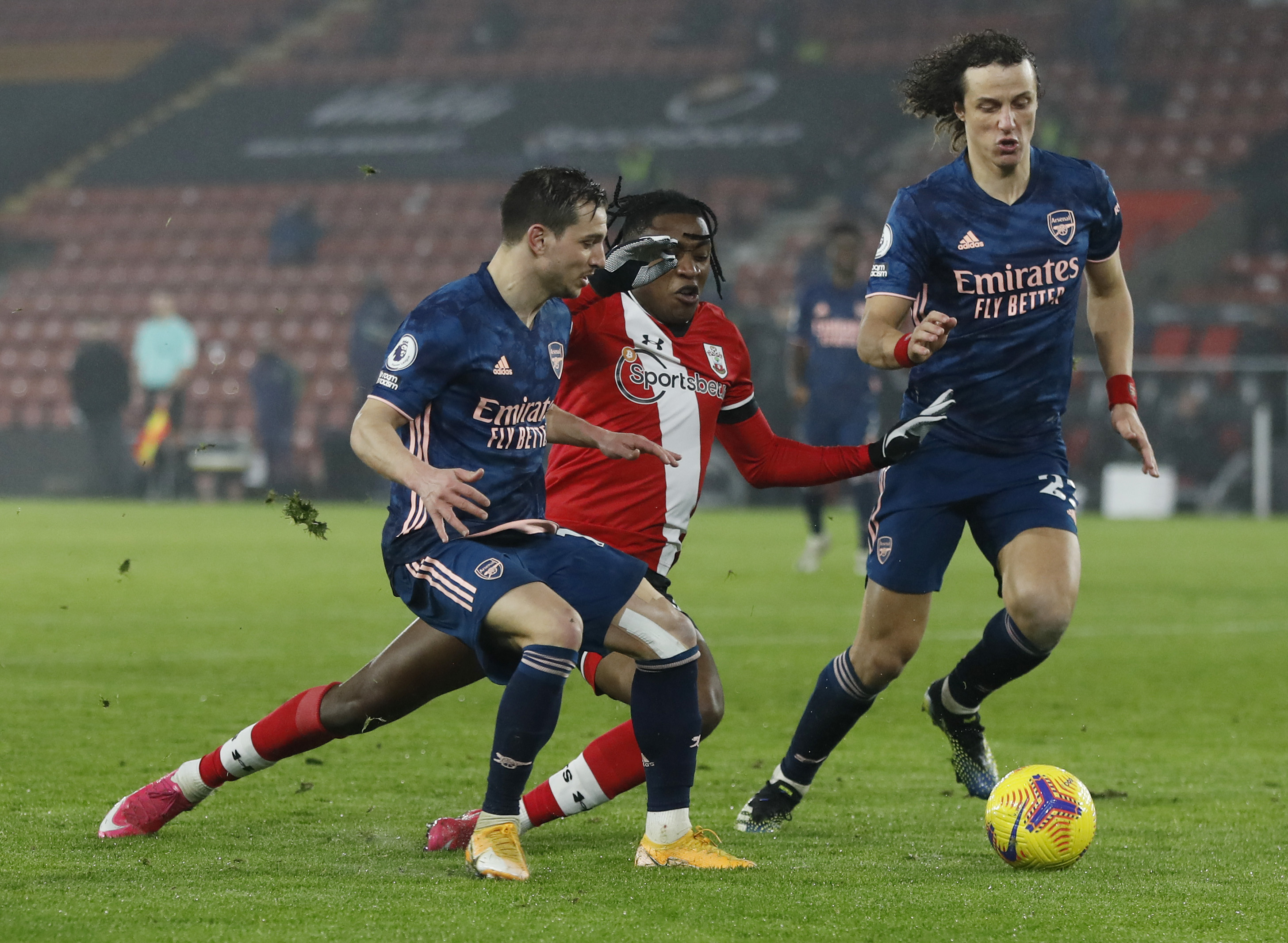 Cedric makes a block against Southampton
