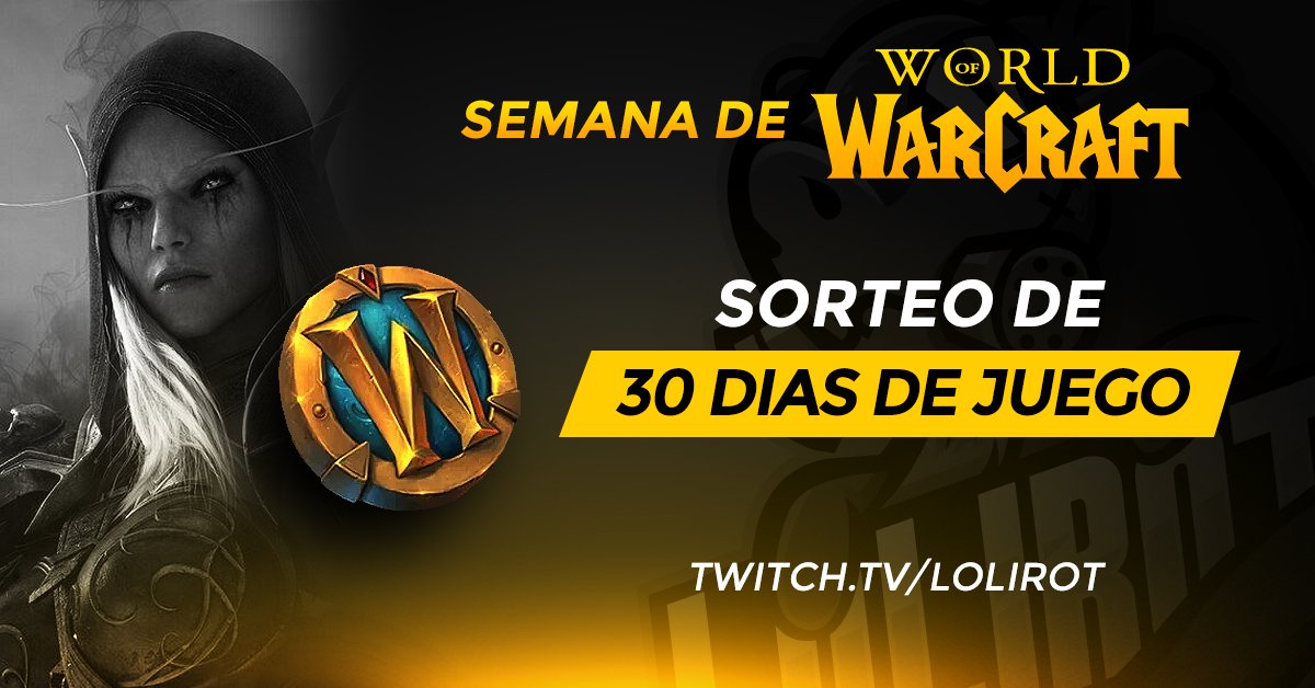 Con el reset y el stream llega la semana de <a href="/WarcraftLATAM/">Warcraft LATAM</a> !

Para Ganarte un mes de juego solo tienes que:

➡️ Seguirme en <a href="/Lolirotve/">Lolirot</a> 
➡️ 🔃 y ♥ a este Tweet

 Mira el stream para saber el ganador al final! 
twitch.tv/lolirot

#Giveaway  #stream #twitchstreamer